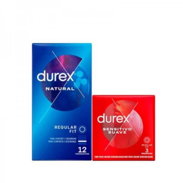 durex natural 12 preservativos + 3