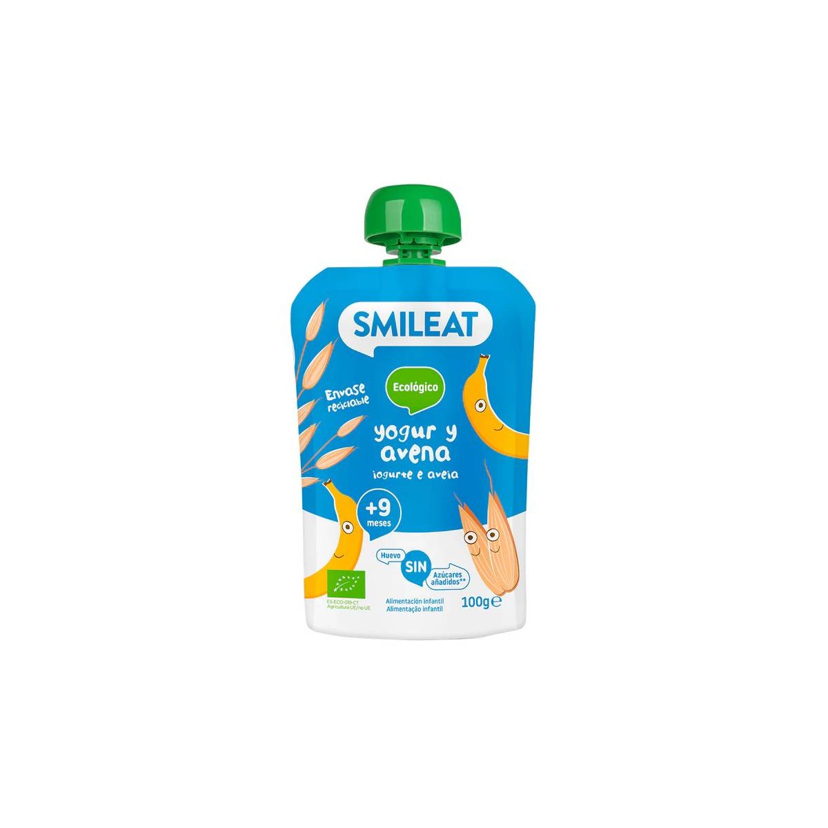 Smileat Poche Yogurt y Avena 100 gr