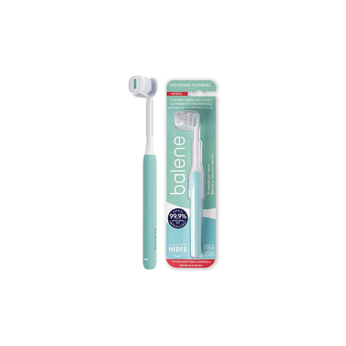 Balene Cepillo Dental Medio Adulto Verde 1 Un.