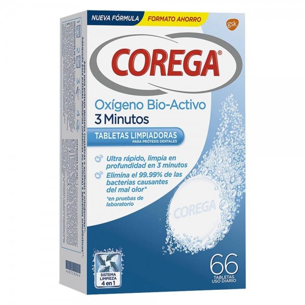corega oxigeno bio activo 66 tabletas