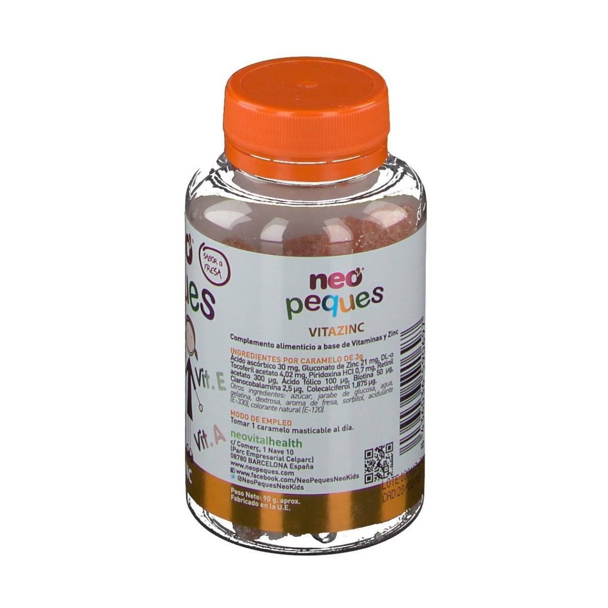 neo peques vitazinc 30 caramelos