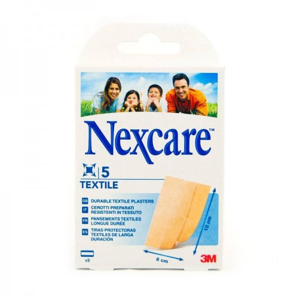 nexcare textile 5 tiras 10x6 cm