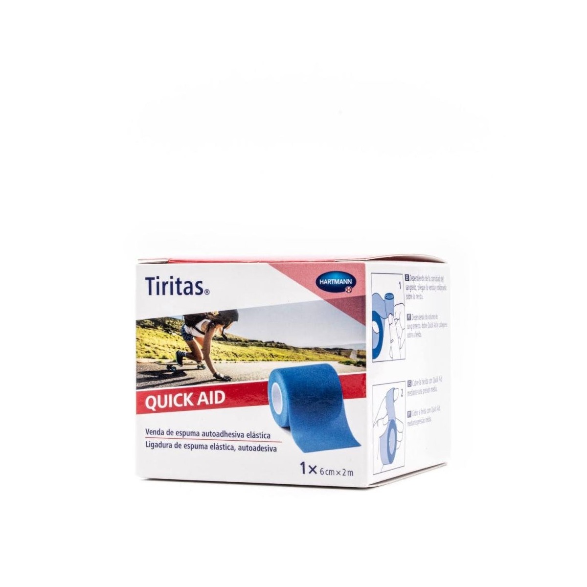 tiritas quick aid hartmann color azul 6cm x 2m