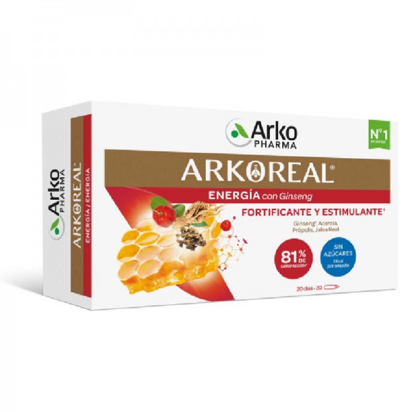Arkoreal Jalea Real Ginseng SIn Azucar 20 Ampollas