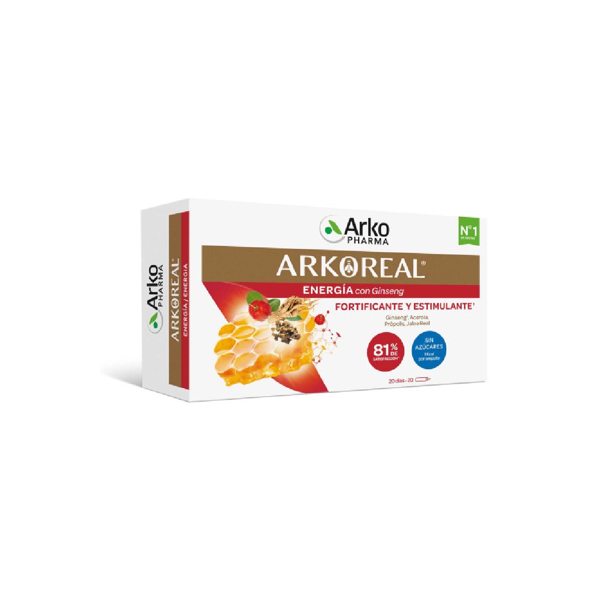Arkoreal Jalea Real Ginseng SIn Azucar 20 Ampollas